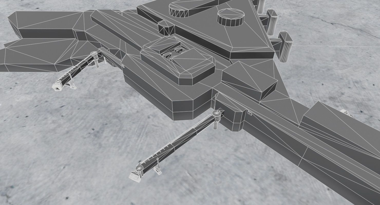 EGCC Terminal 3 Low-poly 3D model_12