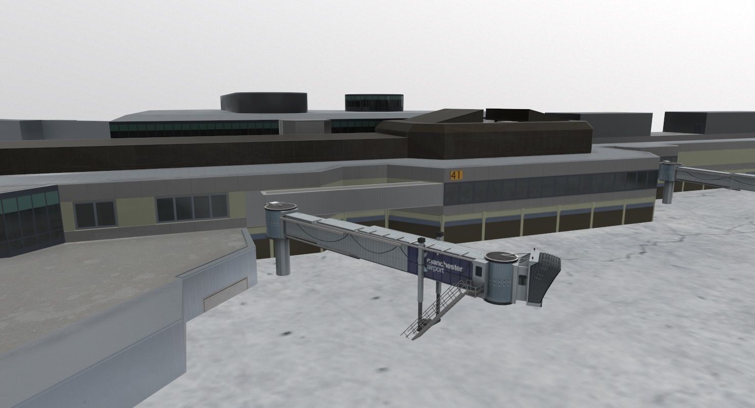 EGCC Terminal 3 Low-poly 3D model_1