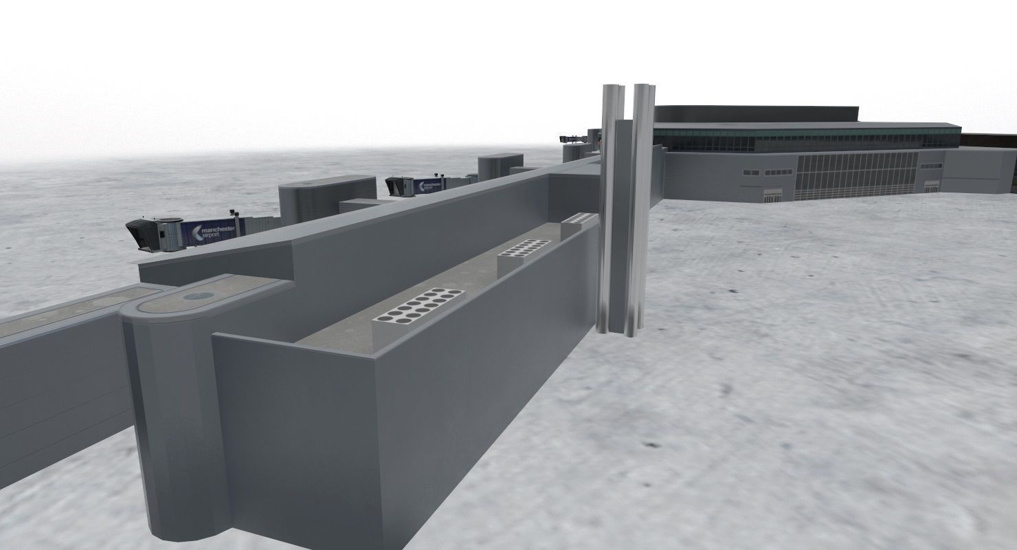 EGCC Terminal 3 Low-poly 3D model_4