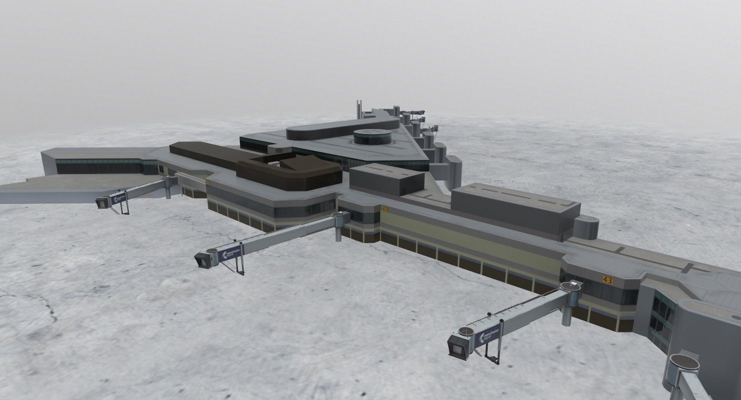 EGCC Terminal 3 Low-poly 3D model_2