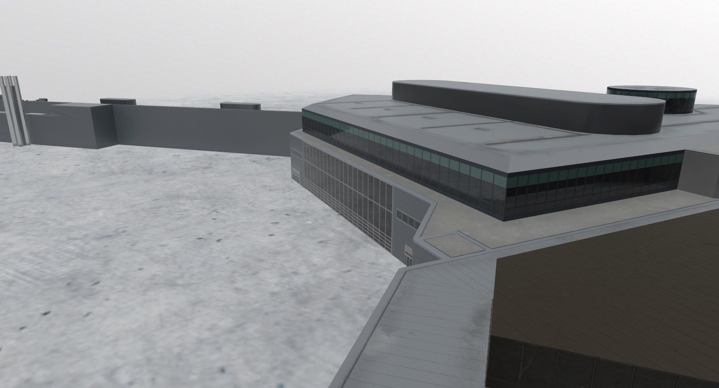 EGCC Terminal 3 Low-poly 3D model_6