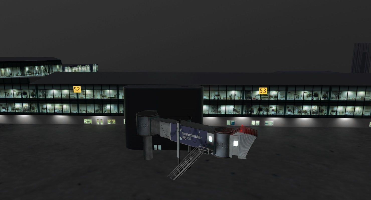 EGCC Terminal 3 Low-poly 3D model_11