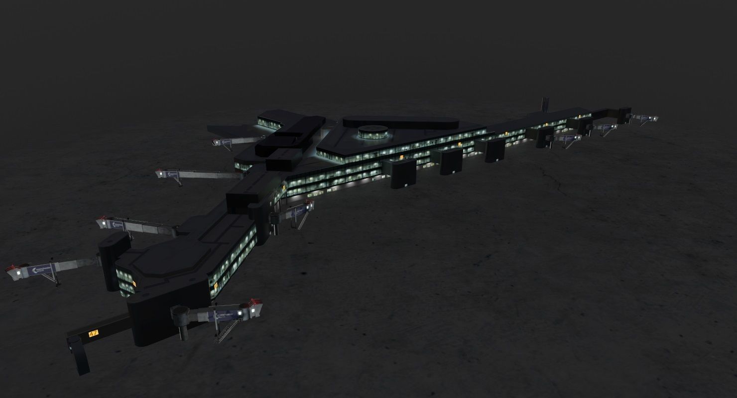 EGCC Terminal 3 Low-poly 3D model_10