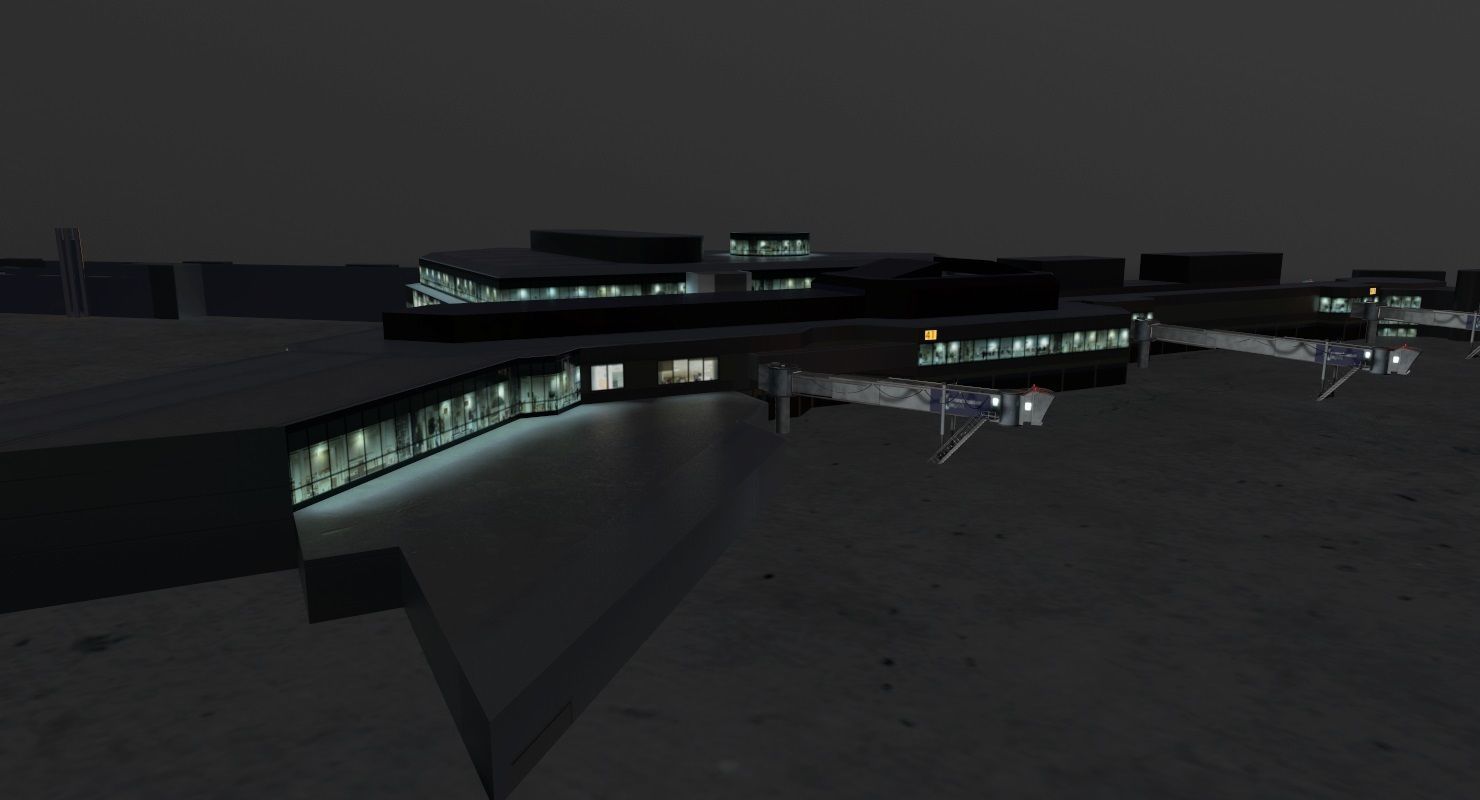 EGCC Terminal 3 Low-poly 3D model_8