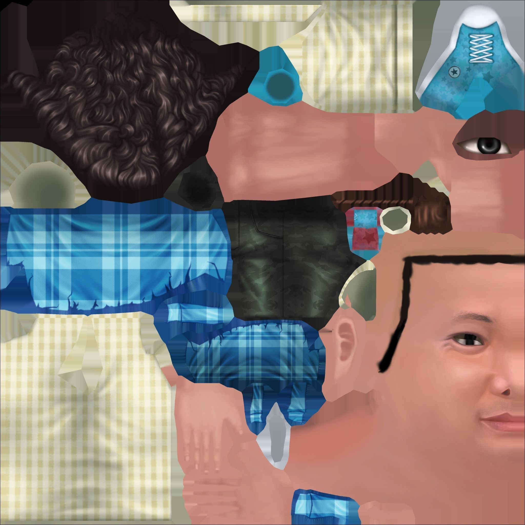 Bitbot - Gulliver - Beach- Cgshare Low-poly 3D model_5