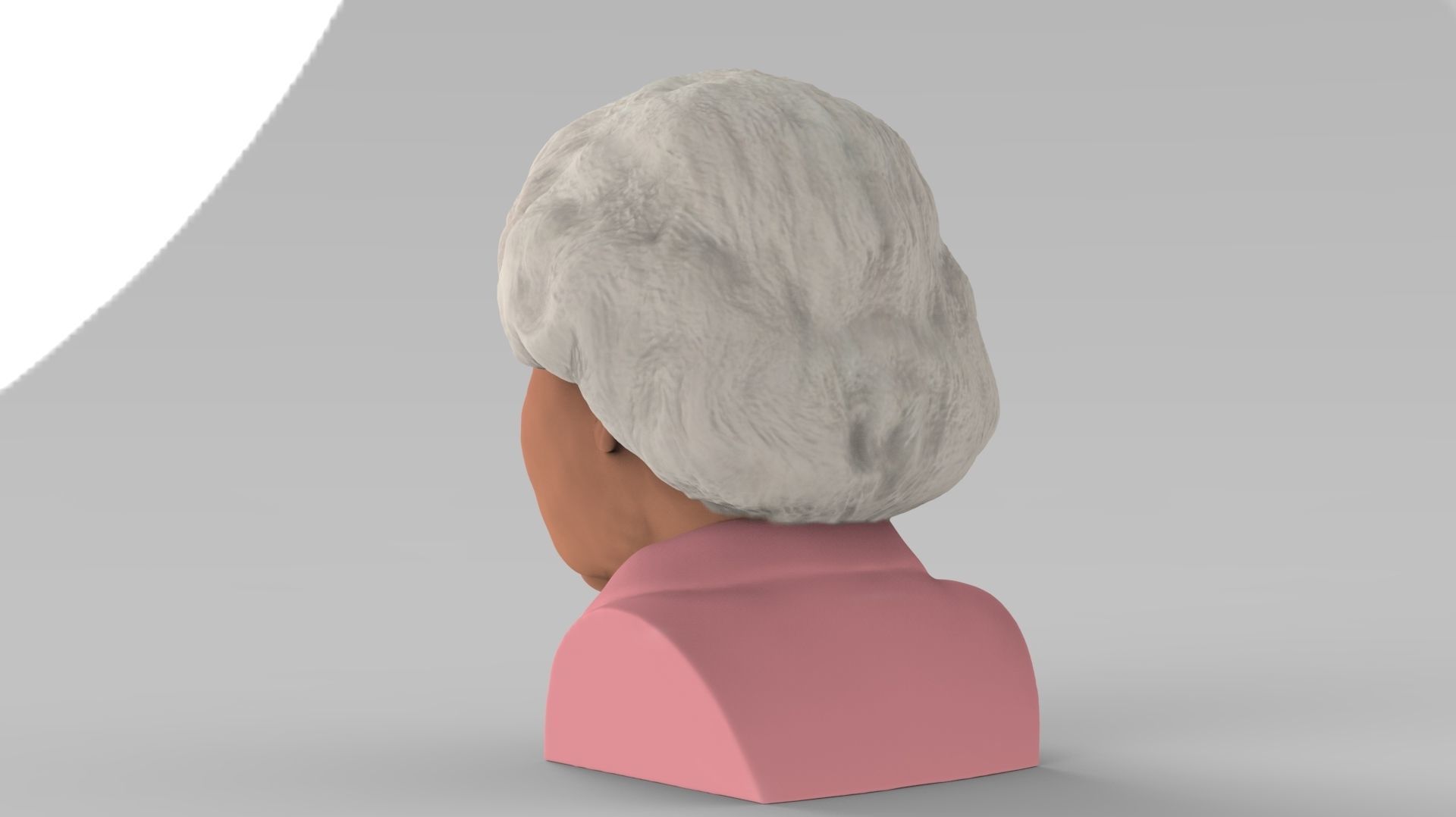 Queen Elizabeth II bust ready for full color 3D printing 3D print model_8