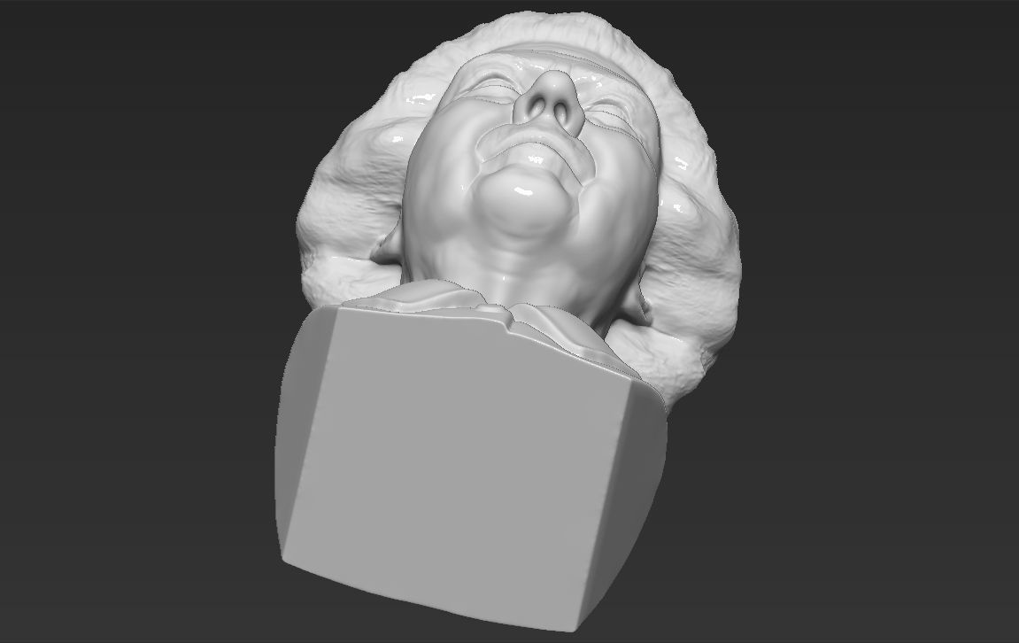 Queen Elizabeth II bust ready for full color 3D printing 3D print model_40