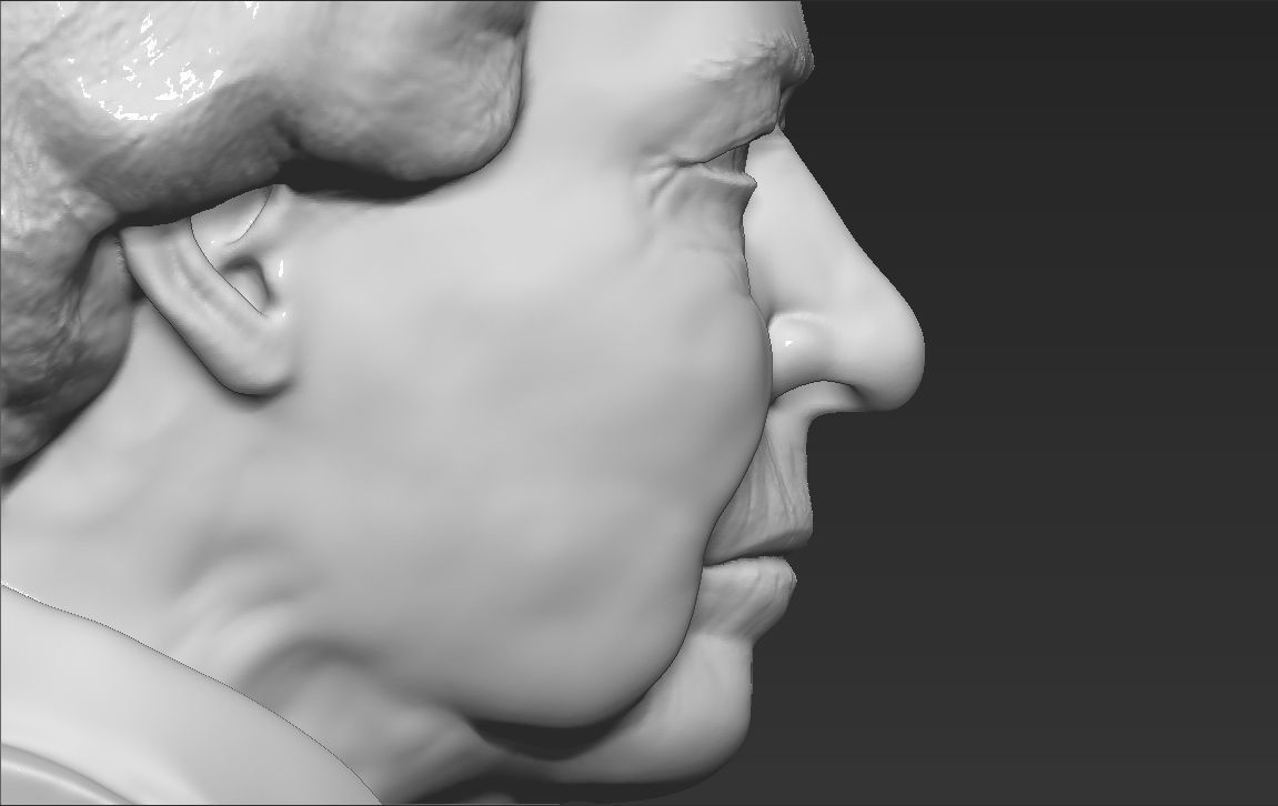 Queen Elizabeth II bust ready for full color 3D printing 3D print model_47