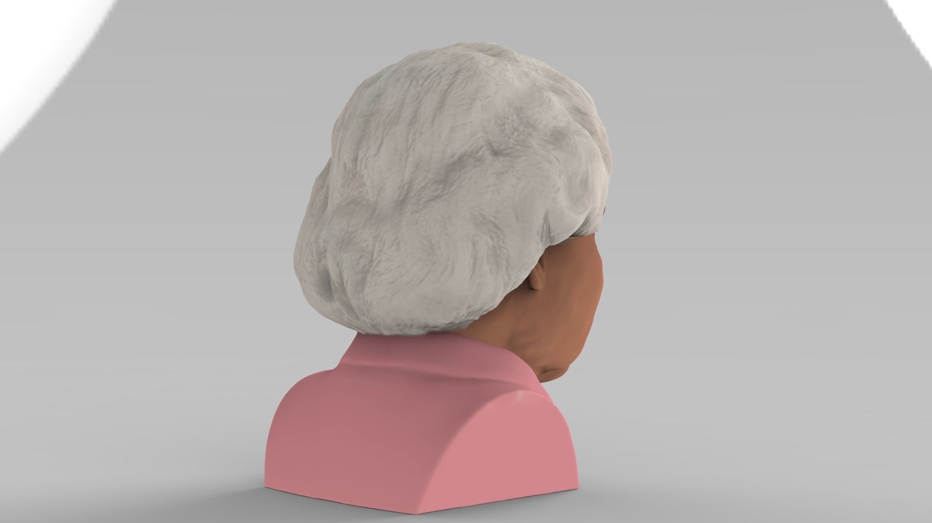 Queen Elizabeth II bust ready for full color 3D printing 3D print model_7