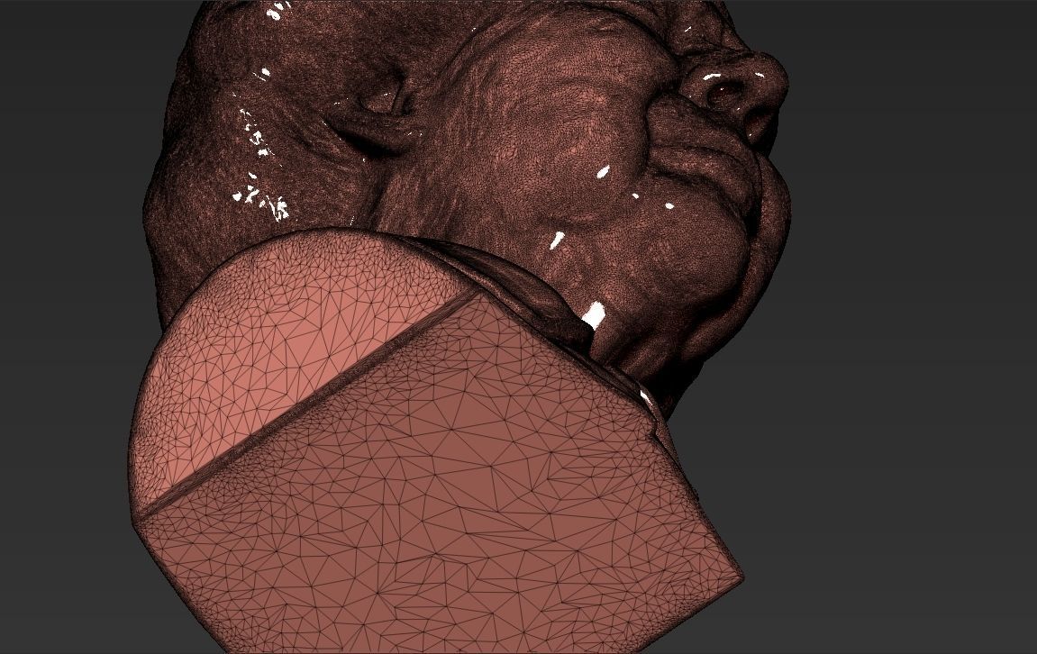 Queen Elizabeth II bust ready for full color 3D printing 3D print model_50