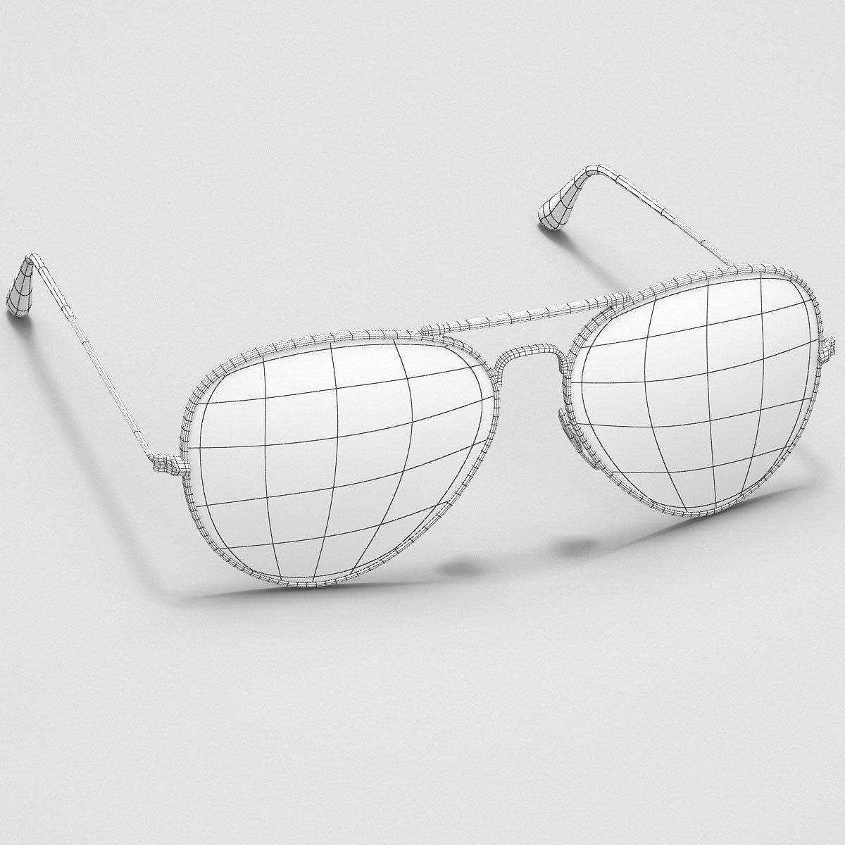 Colored Aviator Sunglasses 3D model_12
