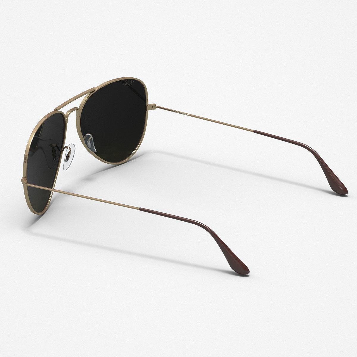 Colored Aviator Sunglasses 3D model_2