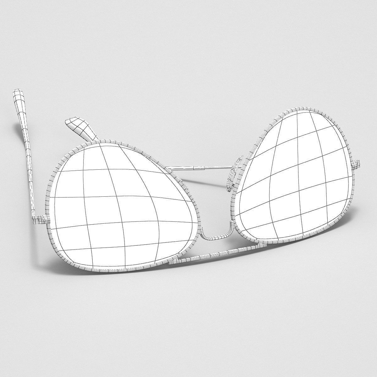 Colored Aviator Sunglasses 3D model_14