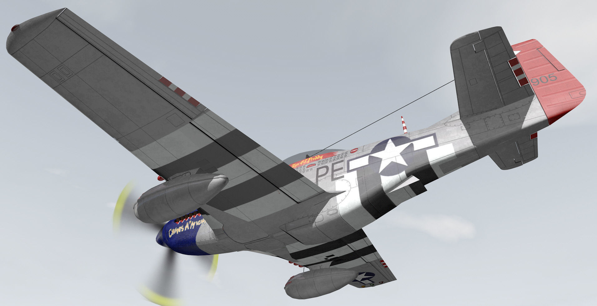 North American P-51D Mustang 3D model_13