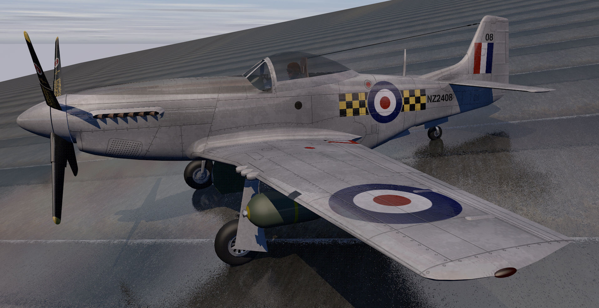 North American P-51D Mustang 3D model_5