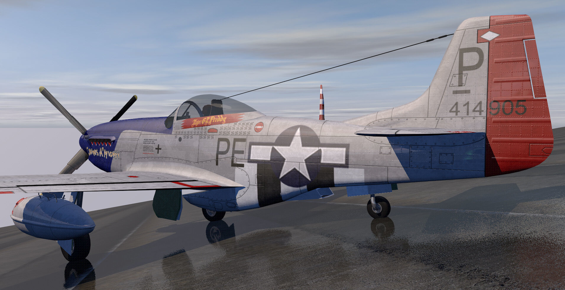 North American P-51D Mustang 3D model_10