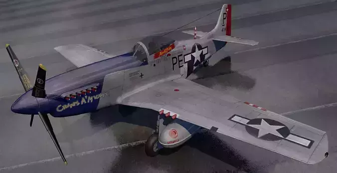 North American P-51D Mustang 3D model