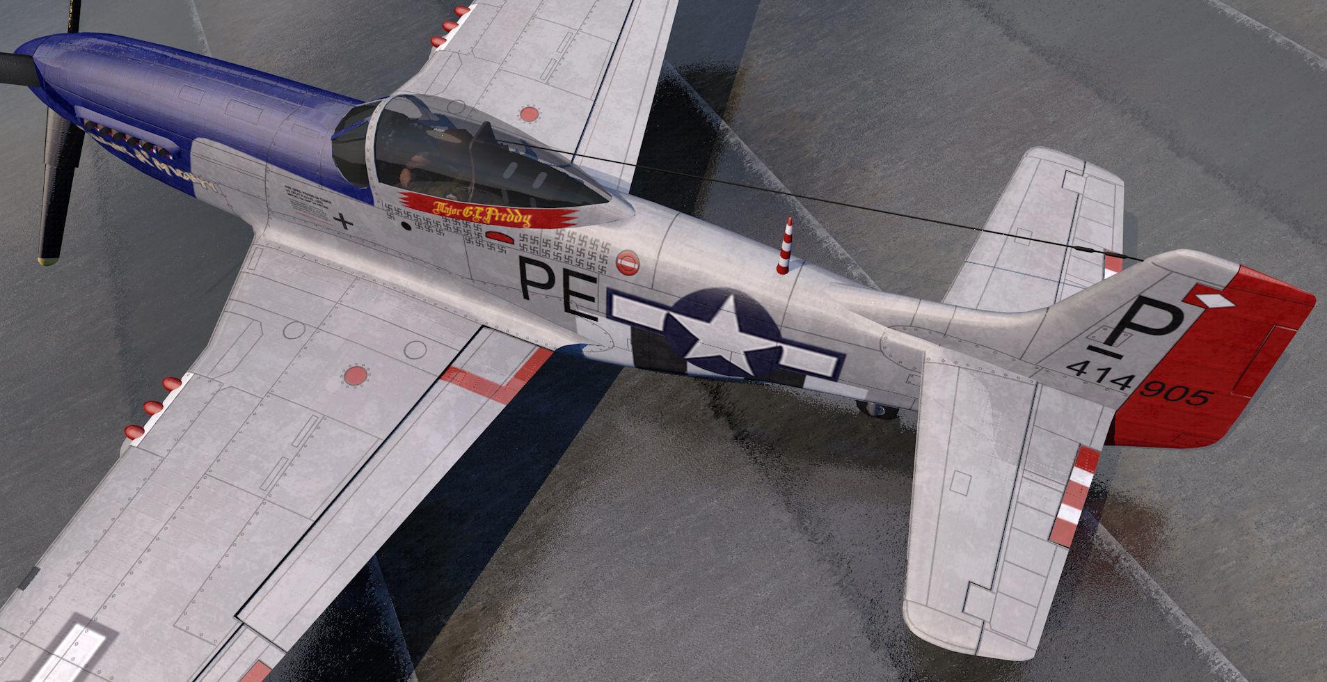 North American P-51D Mustang 3D model_9