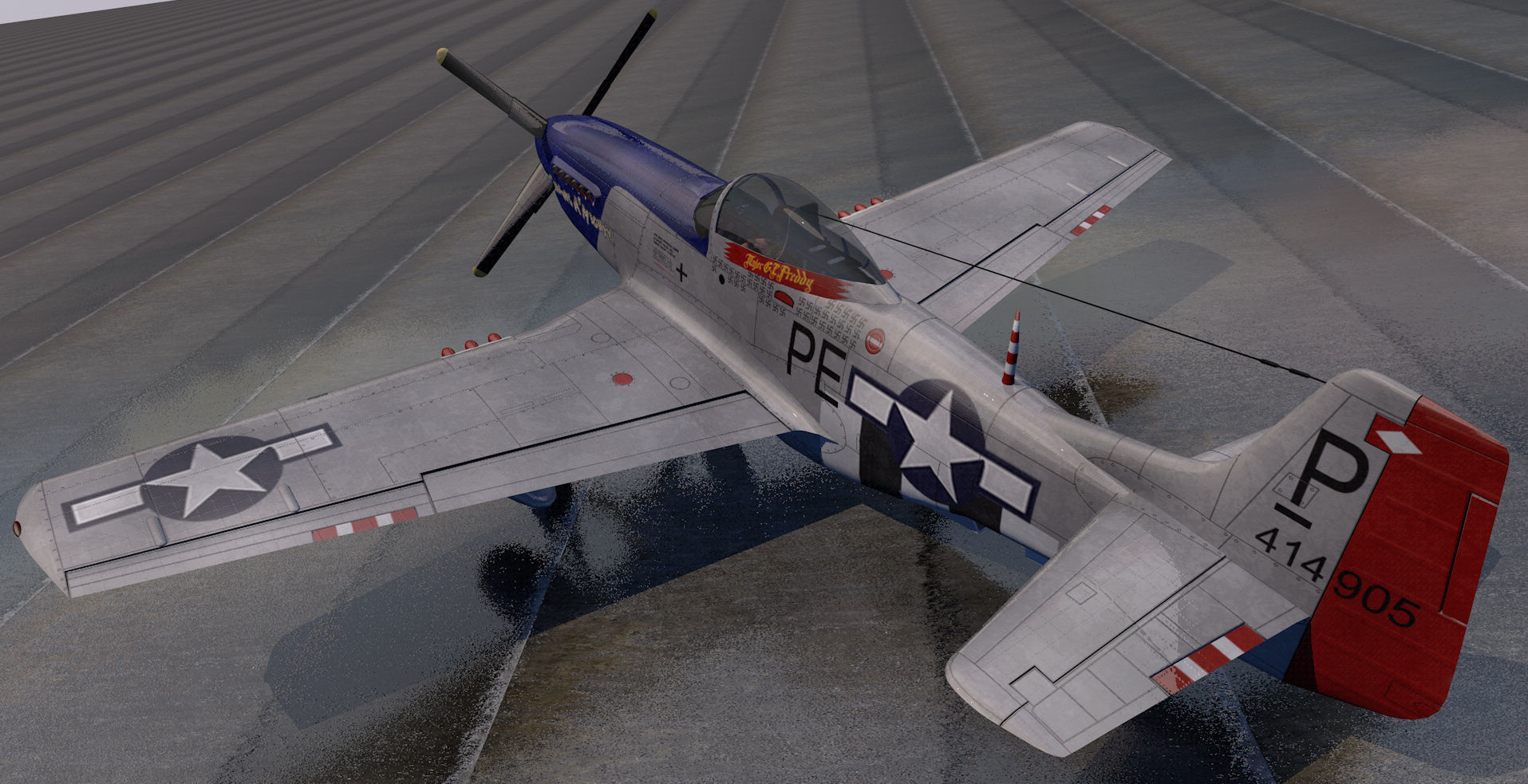 North American P-51D Mustang 3D model_1