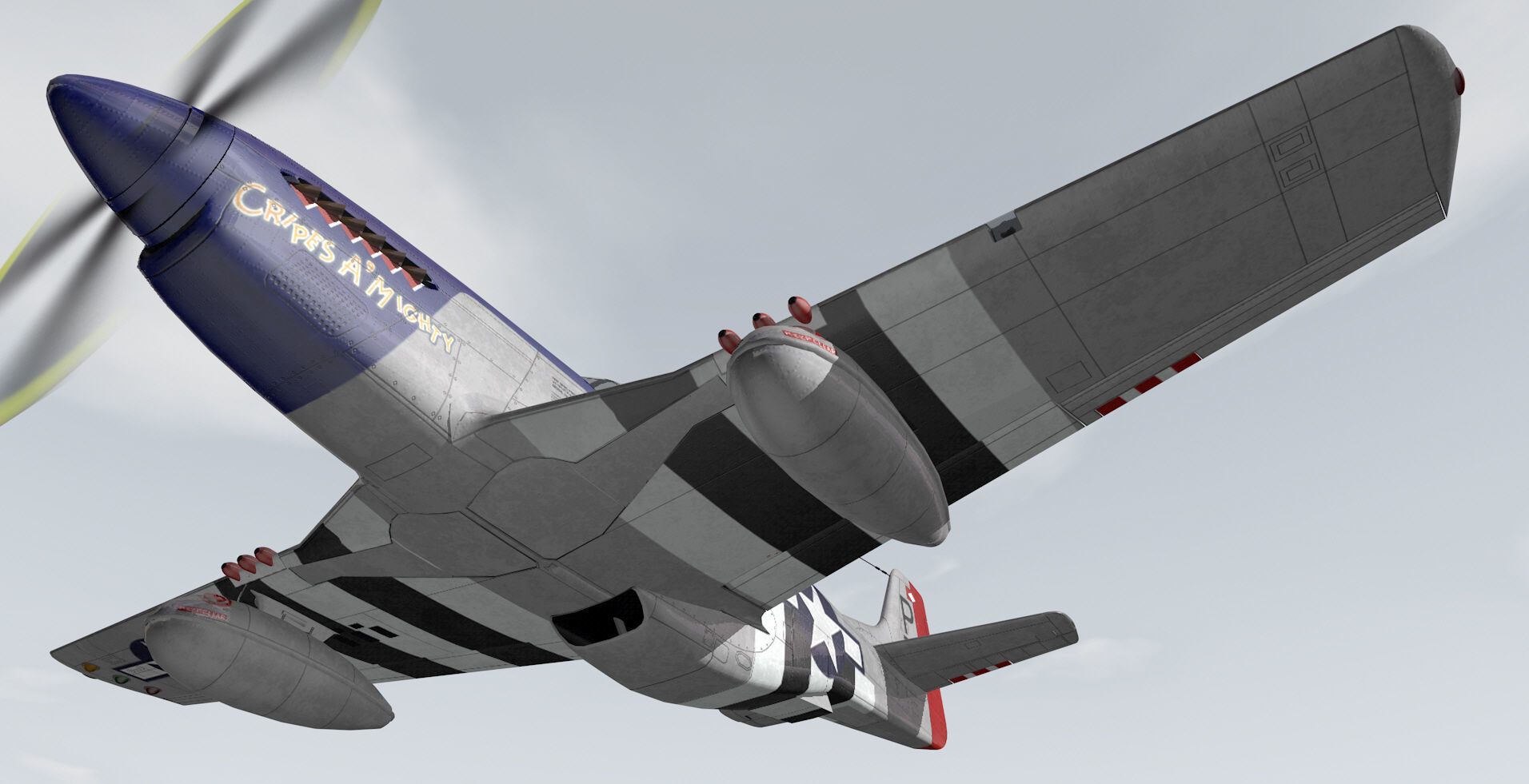 North American P-51D Mustang 3D model_12