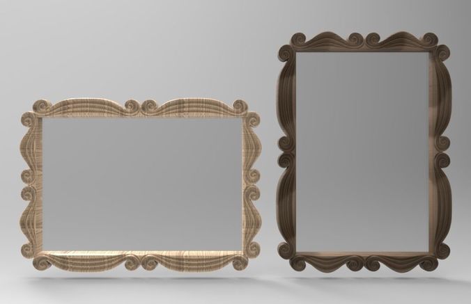 SWIRL - PICTURE or MIRROR FRAME 3D print model