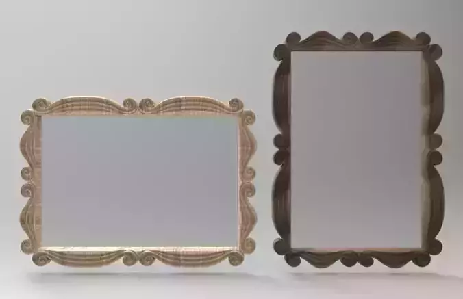SWIRL - PICTURE or MIRROR FRAME 3D print model