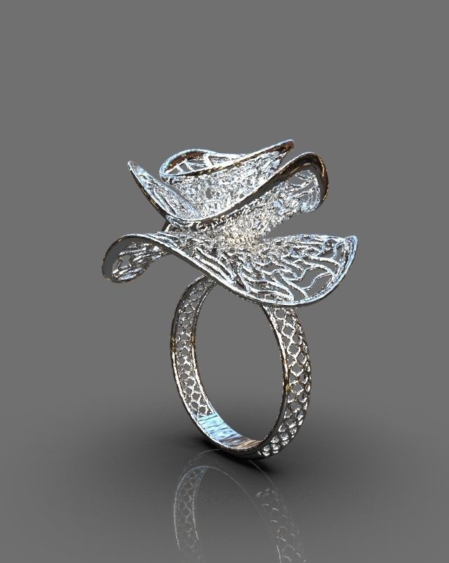 Stylized ring 3D print model_3