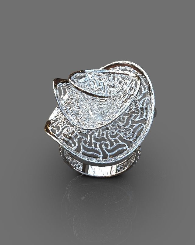 Stylized ring 3D print model_5