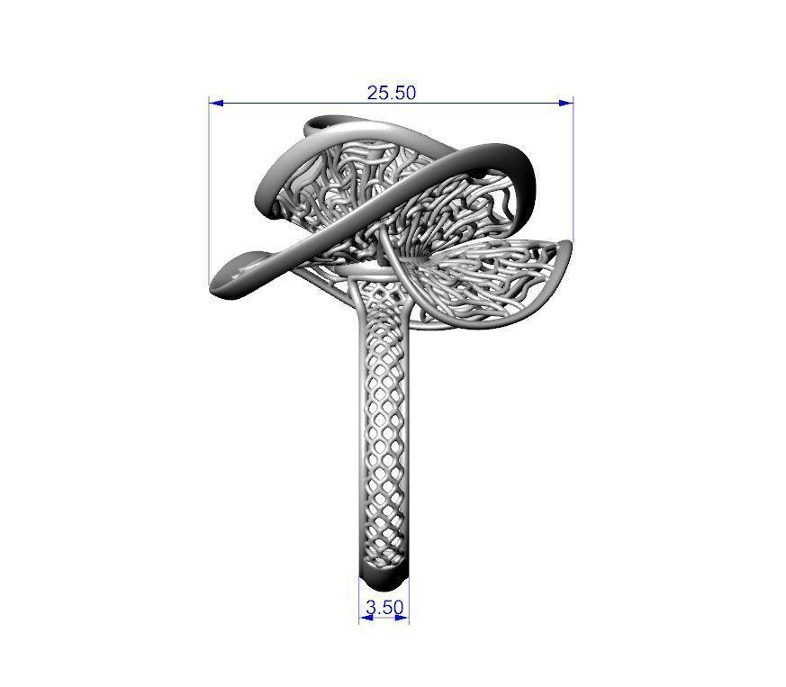 Stylized ring 3D print model_9