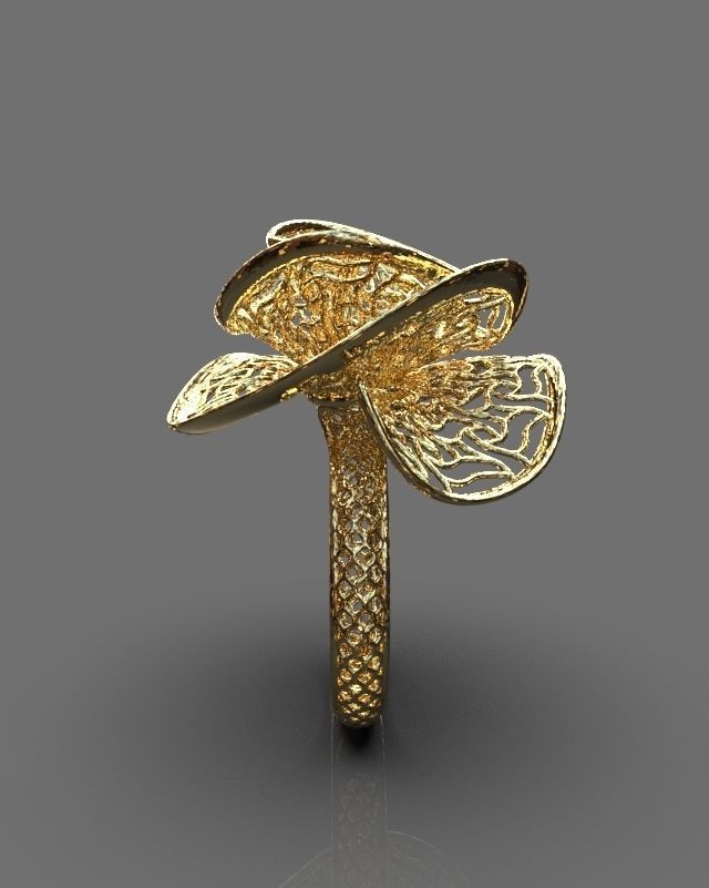 Stylized ring 3D print model_4