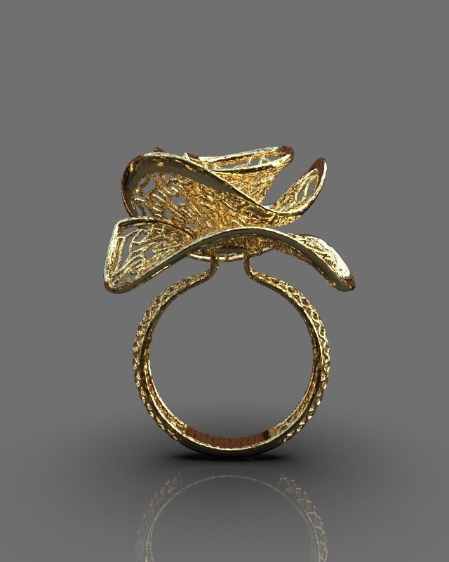 Stylized ring 3D print model_6
