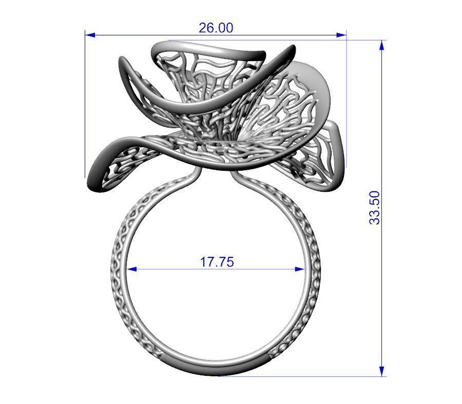 Stylized ring 3D print model_8
