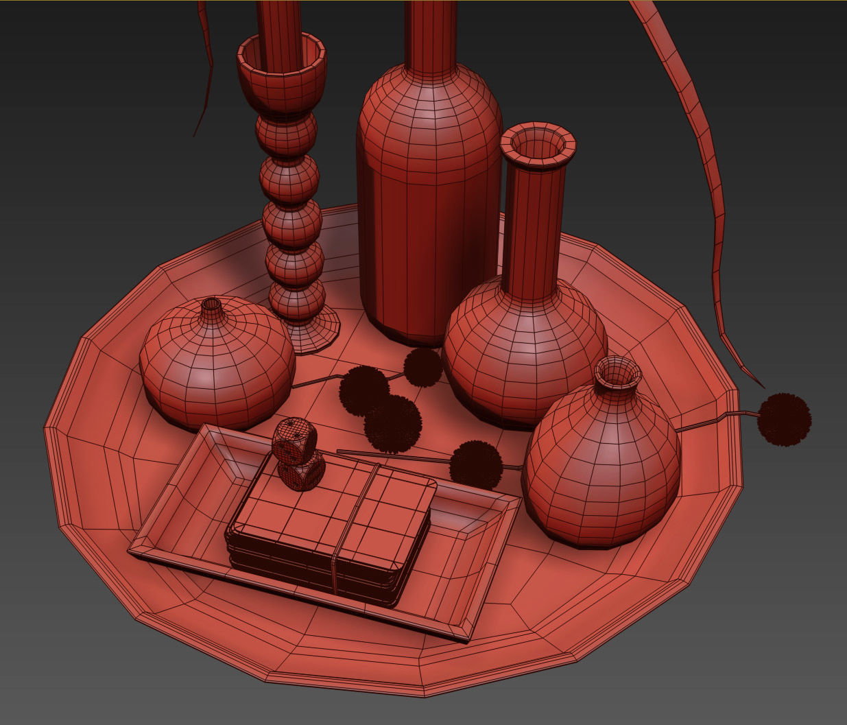 Decor for coffee table 3D model_8