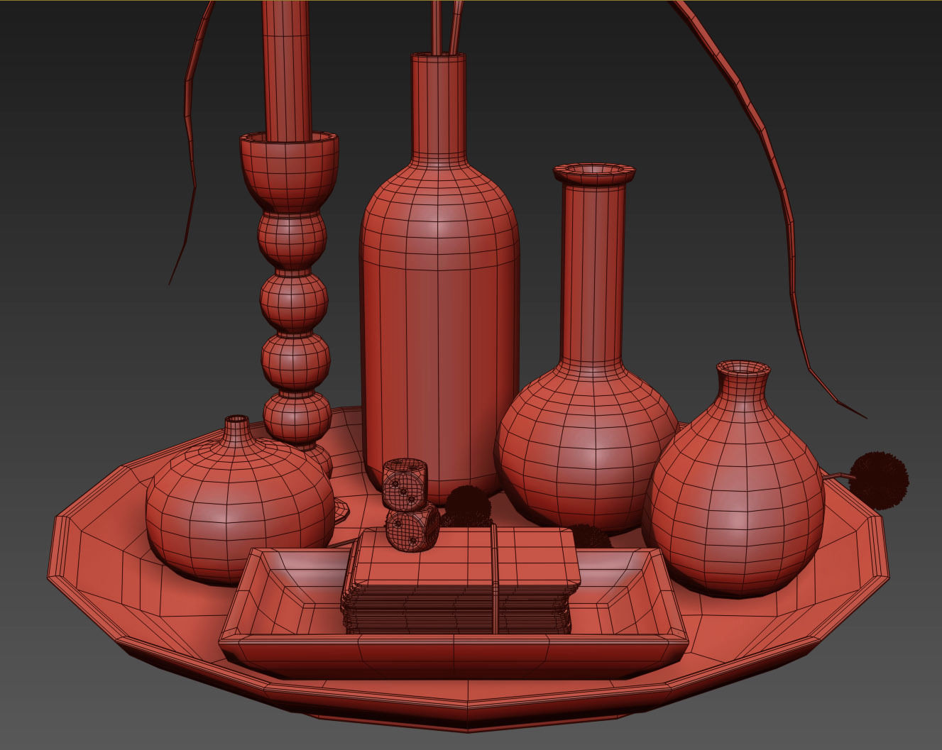 Decor for coffee table 3D model_7