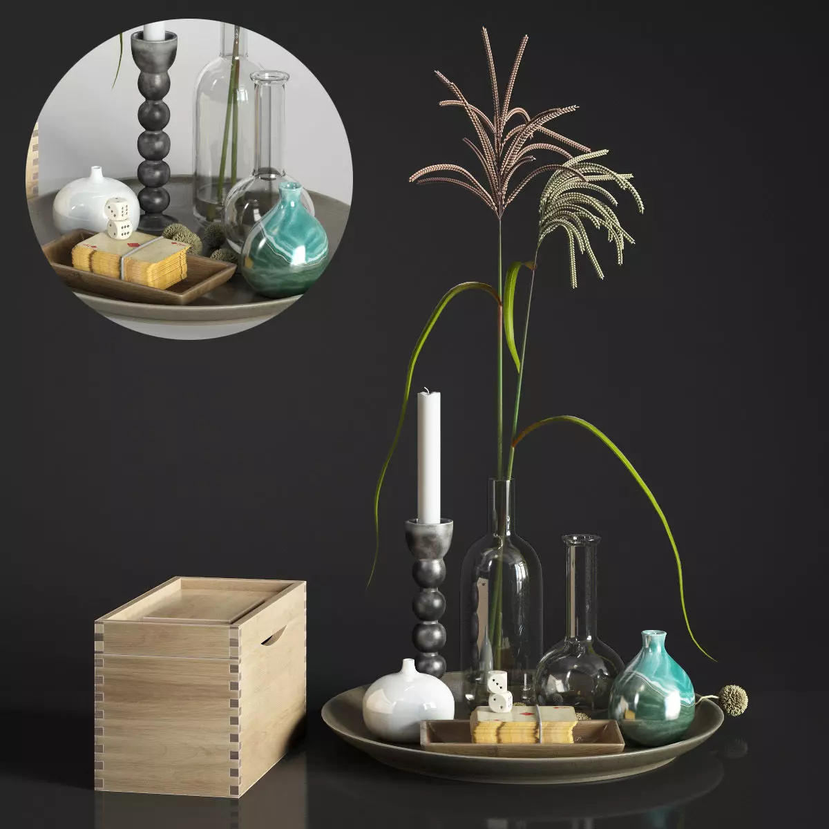 Decor for coffee table 3D model_0