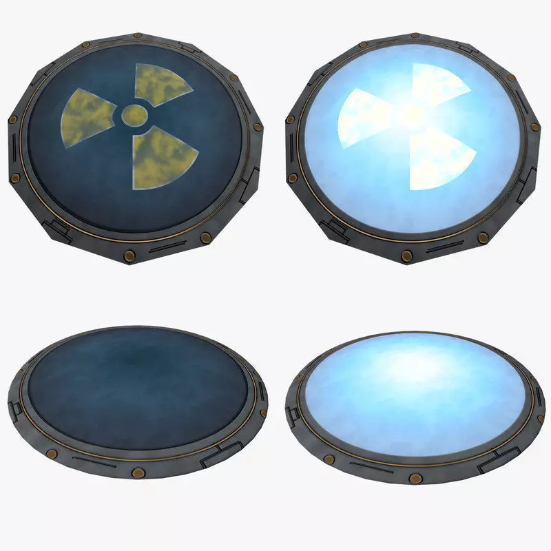 Teleporter Pad Low-poly 3D model_0