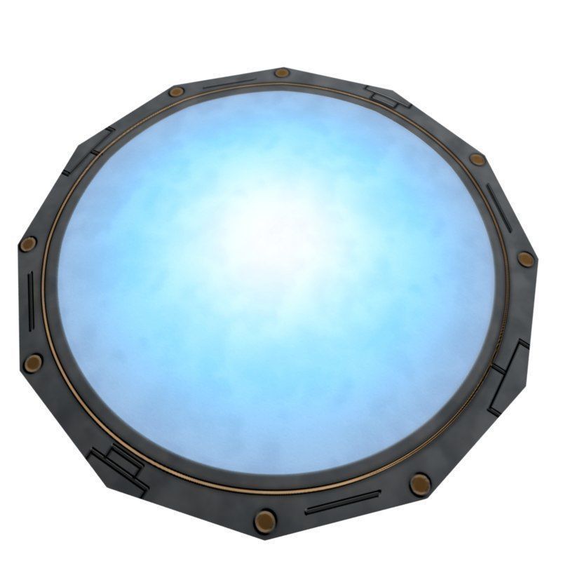 Teleporter Pad Low-poly 3D model_1