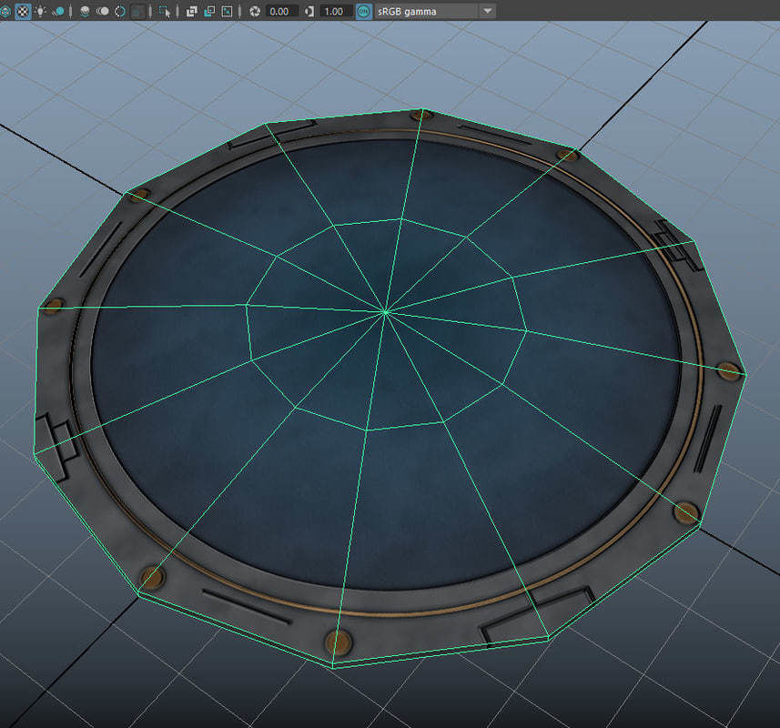 Teleporter Pad Low-poly 3D model_11