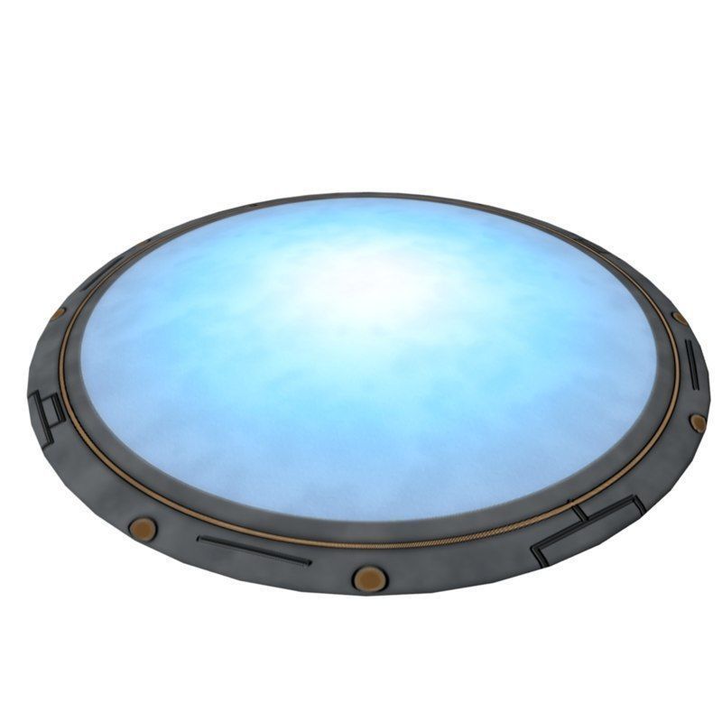 Teleporter Pad Low-poly 3D model_5