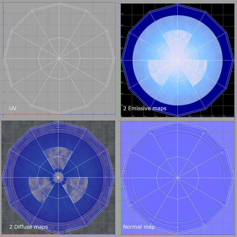 Teleporter Pad Low-poly 3D model_14