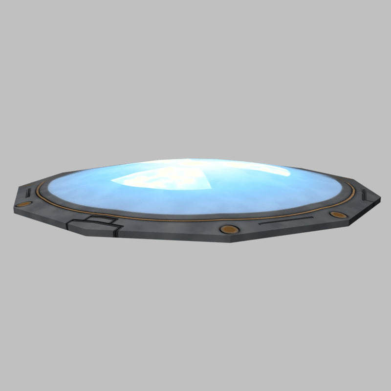 Teleporter Pad Low-poly 3D model_9