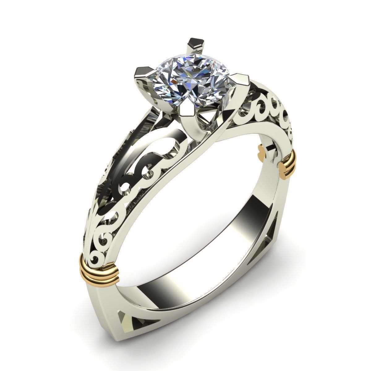 Diamond Ring 3D print model_5