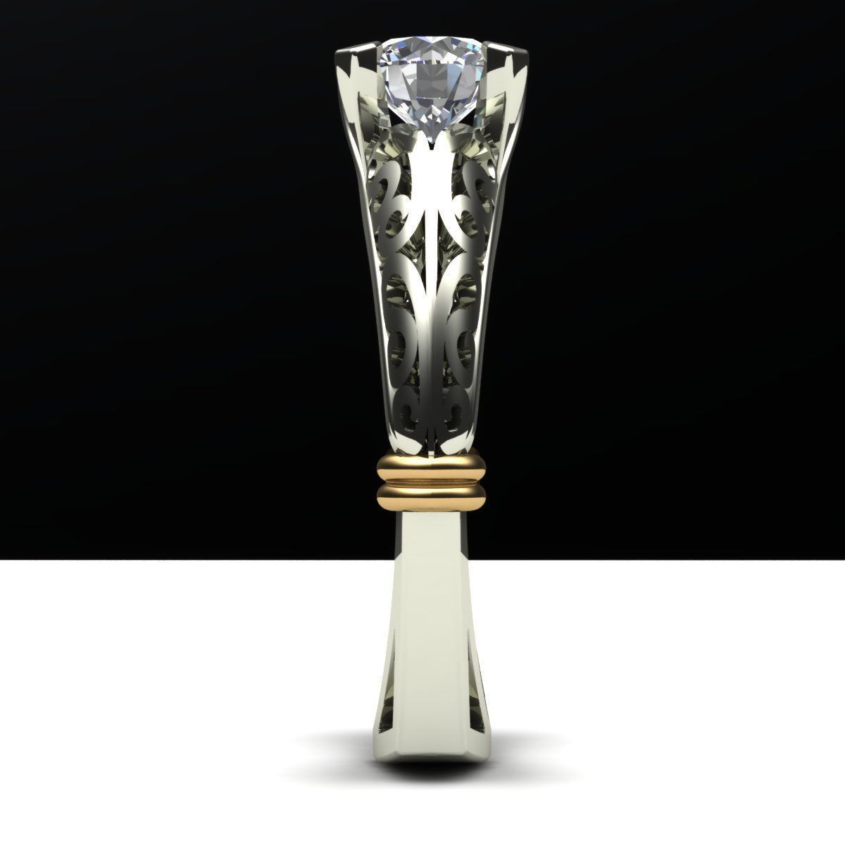 Diamond Ring 3D print model_2