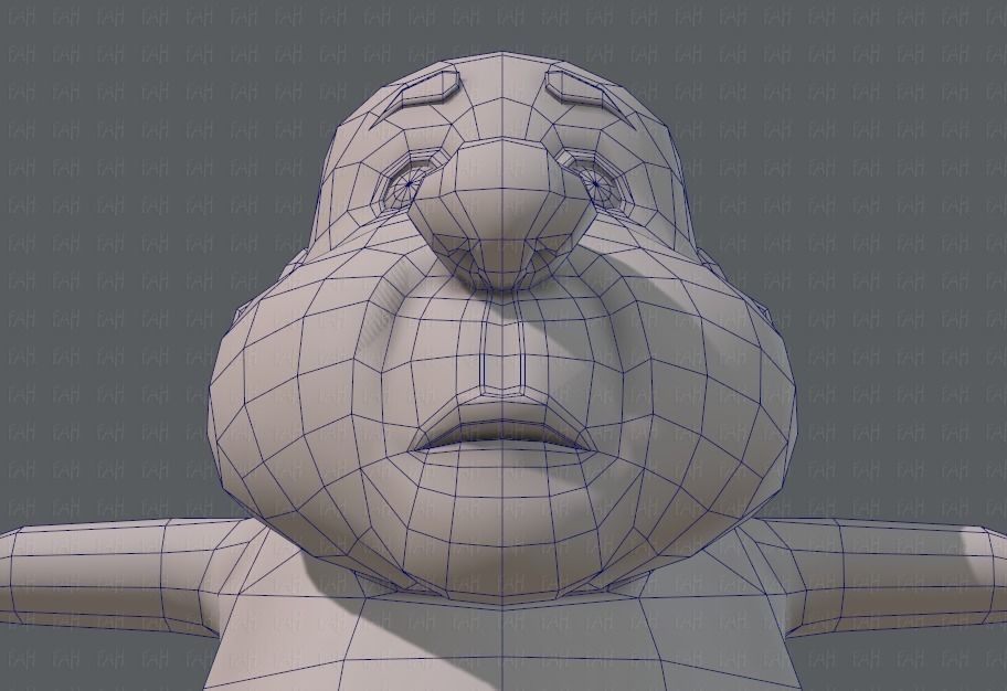 Base mesh old man character V02 Low-poly 3D model_41