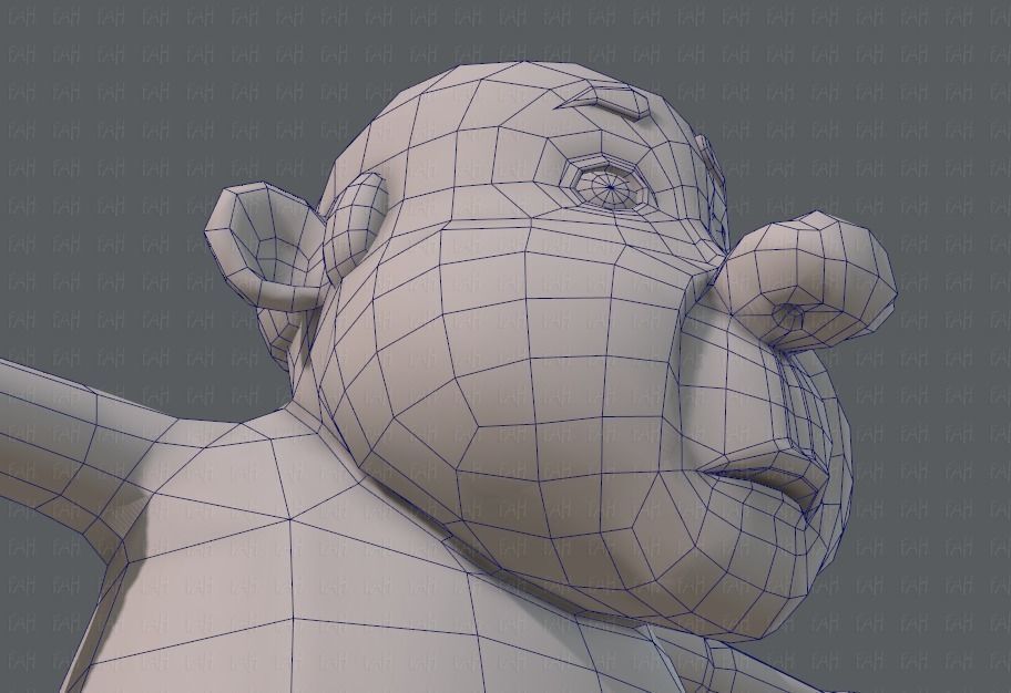 Base mesh old man character V02 Low-poly 3D model_42