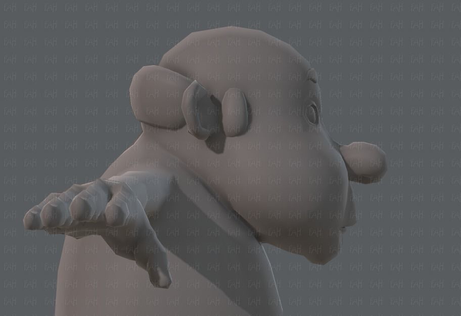 Base mesh old man character V02 Low-poly 3D model_19