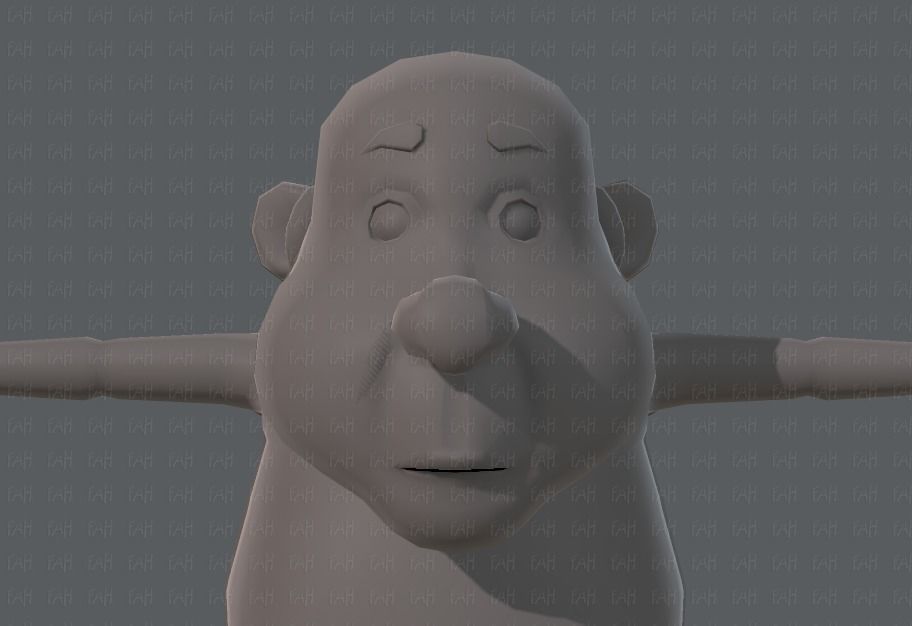 Base mesh old man character V02 Low-poly 3D model_17