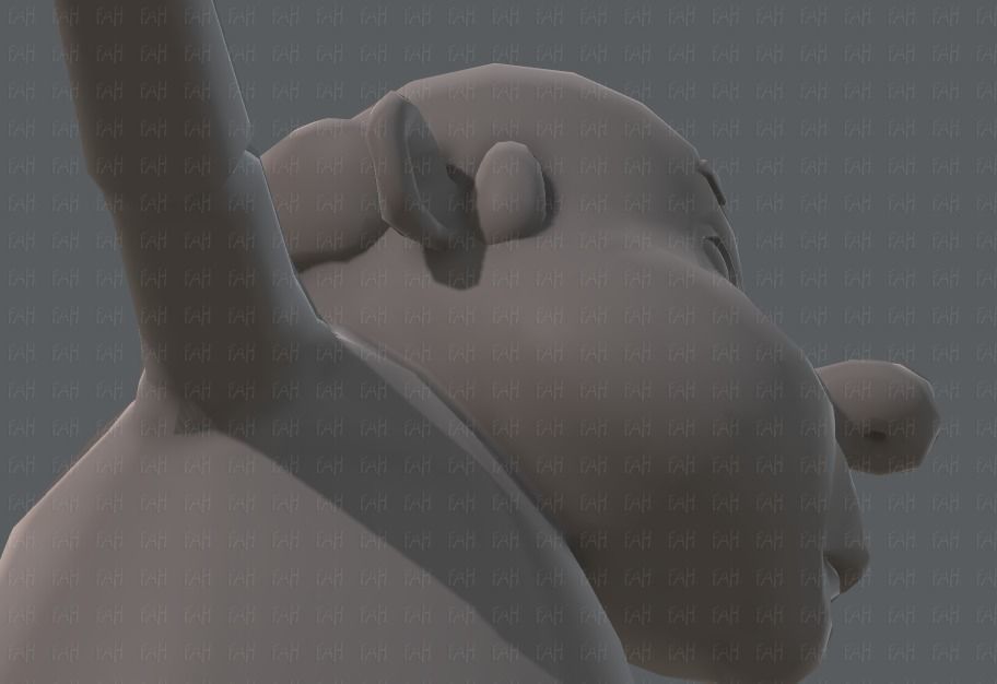 Base mesh old man character V02 Low-poly 3D model_35