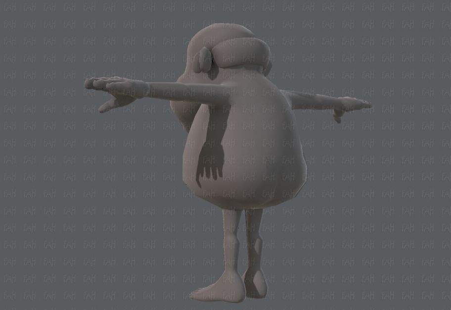 Base mesh old man character V02 Low-poly 3D model_6