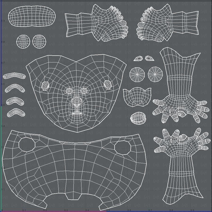 Base mesh old man character V02 Low-poly 3D model_49